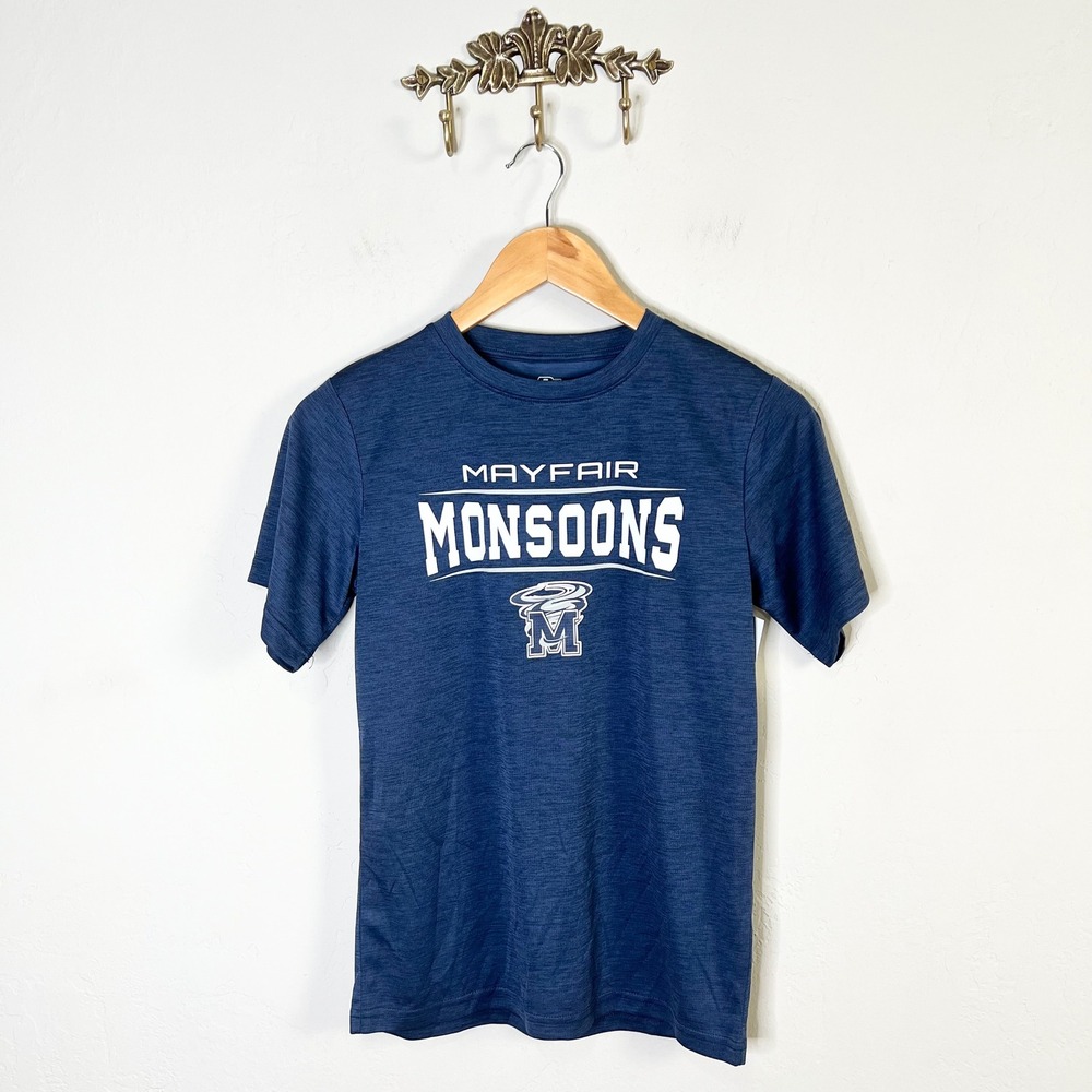 Arizona Mayfair Monsoons Athletic T-Shirt Boys Size Large Blue New Performance